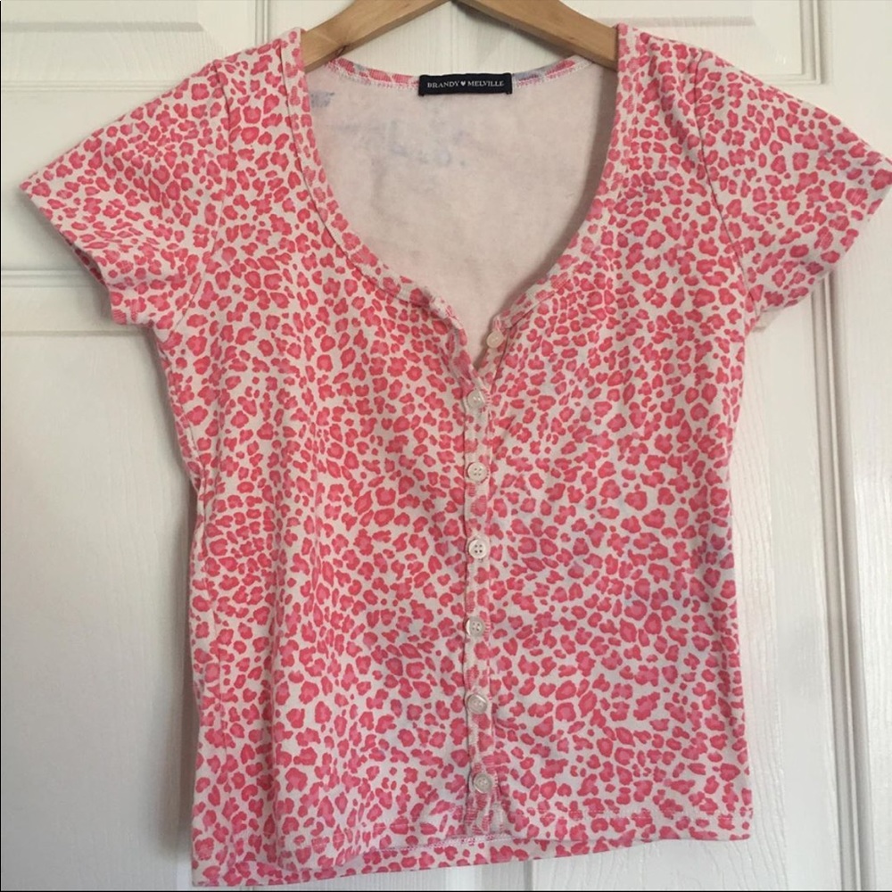 Brandy Melville Pink Leopard Zelly